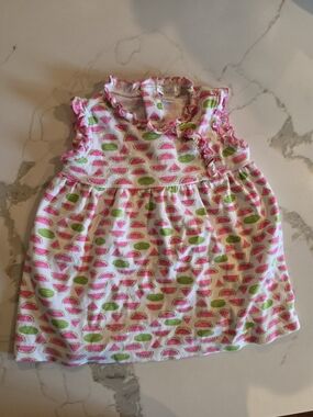 Kissy Kissy Watermelon Print Baby Dress in Pink & Green